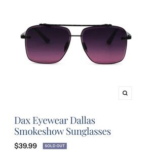 Dax Eyewear Dallas Smokeshow Aviator Sunglasses Purple Gradient Lenses
